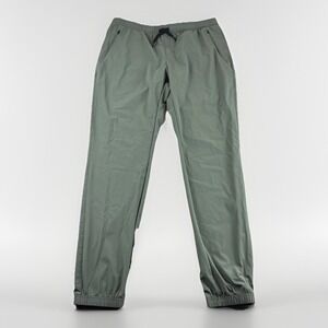 UNRL Pants Mens L Green Tapered Zip Pockets Drawstring Joggers Sweatpants Pants